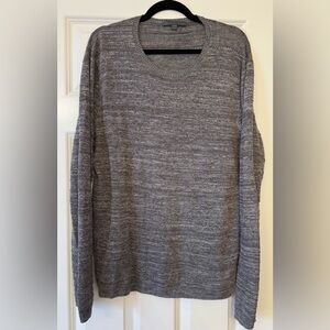 John Varvatos Linen Blend Lightweight Gray Sweater Size Large